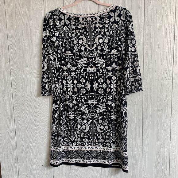 Max Studio Black Pink Print Dress Size XS NWT - Picture 4 of 4